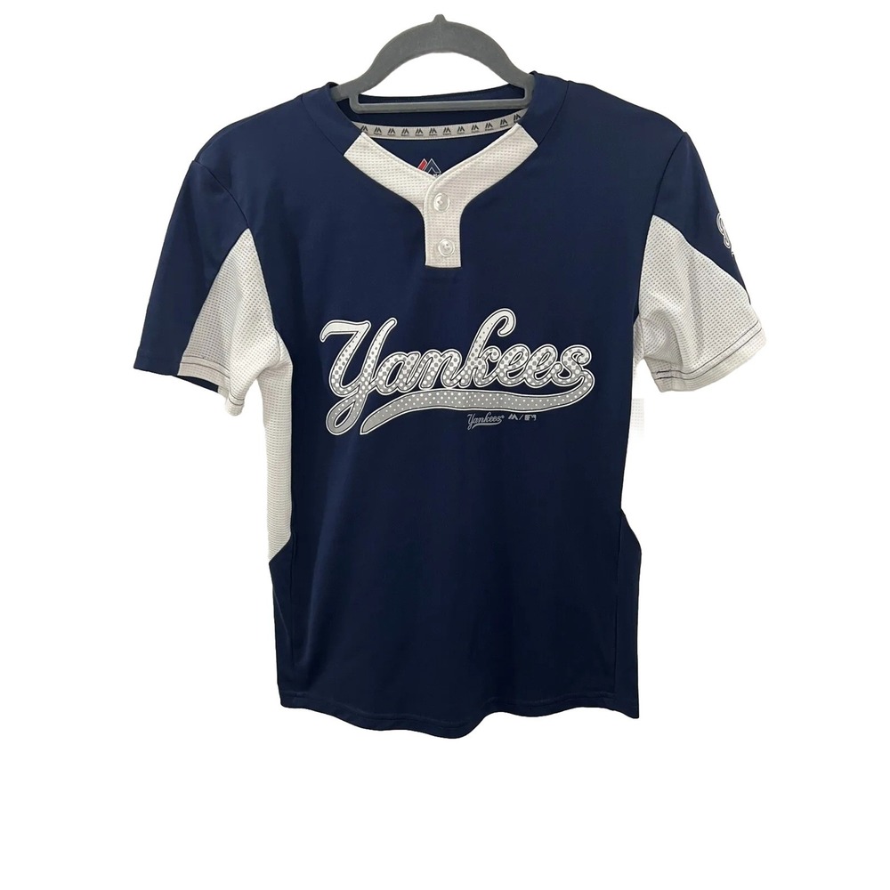 Youth Majestic New York Yankees W. Lange #8‎ Baseball Jersey - Size M/M
